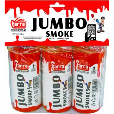 Dýmovnice Jumbo Smoke červená 3 ks