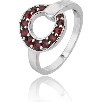 Český Granát Jan Kos jewellery Stříbrný prsten s granátem 12092045011.58