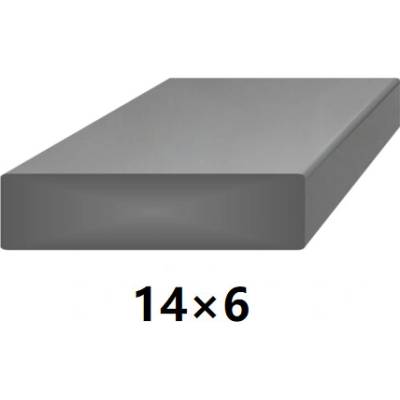 Plochá plná ocelová tyč 14x6 mm (pásovina), bez povrchové úpravy 3 m (J-P14x6-3)
