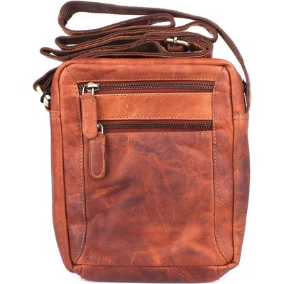 Malá/střední pánská kožená crossbody taška 2604 hnědá
