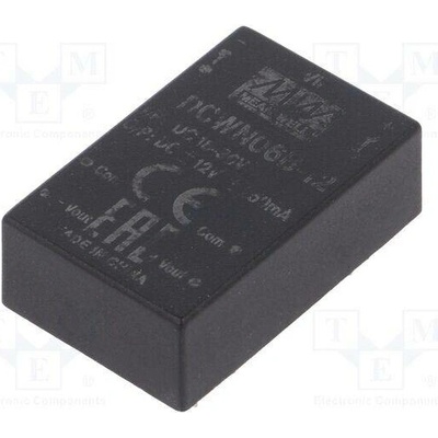 MEAN WELL DCWN06B-12 Měnič: DC/DC; 6W; Uvst: 18÷36VDC; Uvýst: 12VDC; Uvýst2: -12VDC; DIP24
