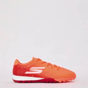Skechers Юношески футболни бутонки Skechers SKX_ 1 Junior Firm Ground Football Boots - Red/Gold