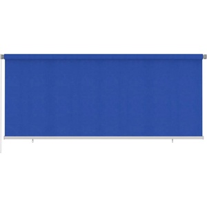 vidaXL Външна ролетна щора, 355(Ш)x140(В) см, синя, HDPE (312846)