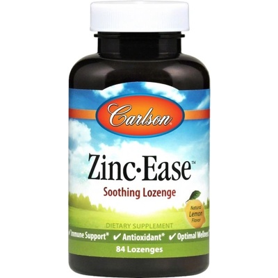 Carlson Labs Zinc Ease | Zinc Citrate [84 Подезични таблетки ] Лимон