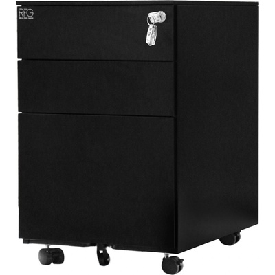 RFG Контейнер RFG, метален, с три чекмеджета и ключ, 390 х 520 х 600 mm, черен