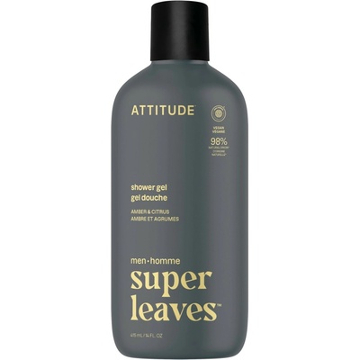 Attitude Pánsky sprchový gél Super Leaves Amber & Citrus 415 ml