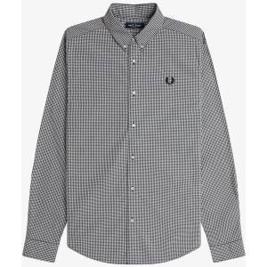 Fred Perry Риза с дълъг ръкав Fred Perry Men's Long Sleeve Patterned Shirt - Black 102