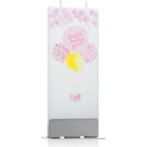 FLATYZ Greetings Hello Baby Girl свещ 6x15 см