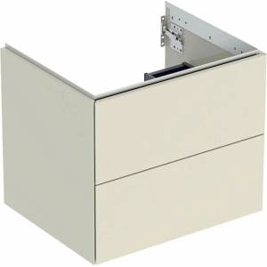 Geberit Стенен шкаф Geberit One, лъскав пясъчно сив, 60 см, с 2 чекмеджета (505.261.00.4)