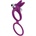 XMS Вибриращ двоен пенис ринг с клиторен стимулатор "timeless dual ring purple
