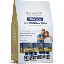 INCA COLLAGEN Tříměsíční kolagenová kúra 3 x 30 sáčků + vitamín C a vitamín D