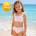 Swim Essentials : Бански от две части с къдрички с размери от 0 до 6г. "Οld pink leopard (SWE-2020SE535)