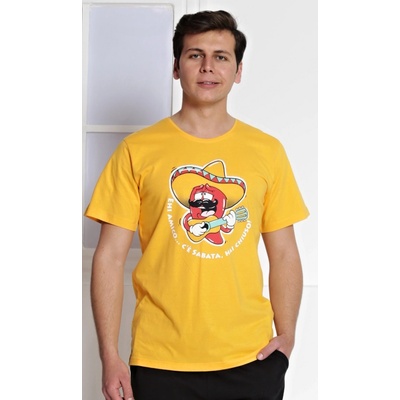 Mexiko pánské pyžamo kapri žluté