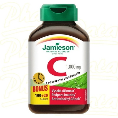 Jamieson Vitamín C 1000 mg s postup.uvol. 100+20 tablet