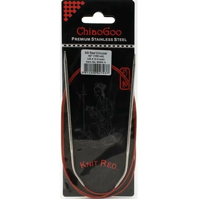 ChiaoGoo Knit Red ergonomické fixní kruhové jehlice 100 Cm 3,5mm – Zboží Dáma