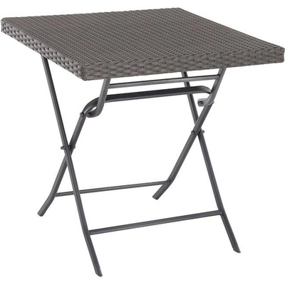 Sunfun Neila Balkónový stôl sklopný, 70 × 70 × 71 cm, oceľ, PE ratan, FFTS00709D