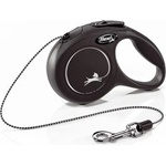 flexi New Classic Rope Black автоматичен повод за кучета - 0.2кг - petstation - 21,51 лв