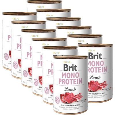 Brit Консерва Brit Mono Protein Агне, 12 x 400 г