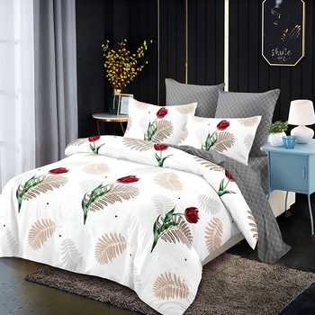 EmonaMall Двулицево спално бельо EmonaMall, 6 части - Модел S17800 (S17800-10000d-C-701)