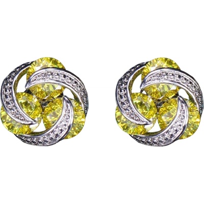 HARAHU Обеците le-21696 - Сребриста / Жълта kp21696 (le-21696)