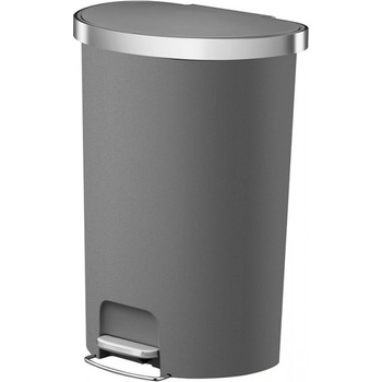 EKO-Europe EKO Полукръгъл кош за отпадъци HANA, сив, 55 л. - с вградени колела (EKO 622155 - Grey)