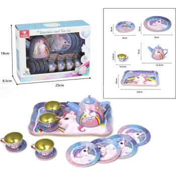 Image 1 of Armtoys ДЕТСКИ МЕТАЛЕН ЧАЕН КОМПЛЕКТ ЕДНОРОГ В КУТИЯ
