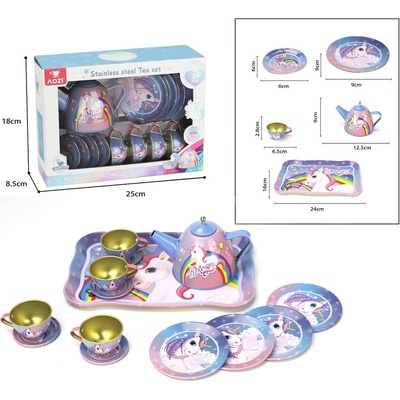 Armtoys ДЕТСКИ МЕТАЛЕН ЧАЕН КОМПЛЕКТ ЕДНОРОГ В КУТИЯ