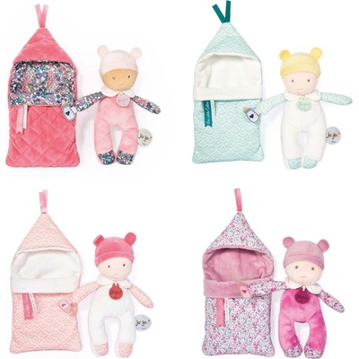 Doudou Jolijou Bábätko v navliekacej perinke 20 cm svetlo ružová