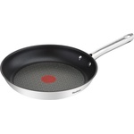 Tefal Duetto pan 24 cm, stainless steel pan induction, secure non-stick coating, thermal signal at ideal frying temperature, healthy cooking, suitable for all types of stoves, A70404 (A70404)
