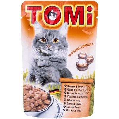TOMI Goose and Liver пауч за котка - 0.1кг