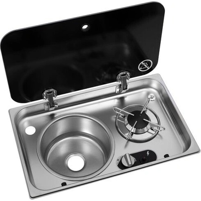 Carbest Kombinovaný dřez s jednoplotýnkovým vařičem dřez vlevo – Zboží Dáma