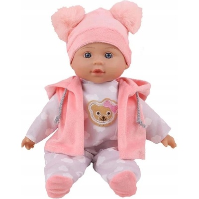 Smily Play růžová se zvukem 32 cm čepice bunda dupačky