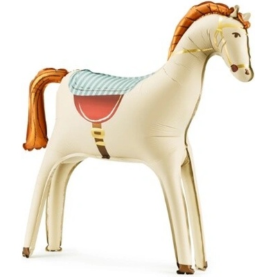 FOLIOVÝ BALÓNEK 86x73 cm BÉŽOVÝ KONÍK PARTY DECO