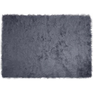 vidaXL Изкуствена овча килим TAFALLA Антрацит 140 x 200 cm Полиестер (42021593)