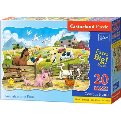 Castorland - Puzzle Animal on the farm. | - 1 - 39 piese