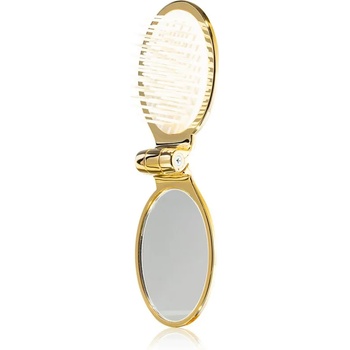 Janeke Gold Line Golden Folding Hair-Brush with Mirror гребен за коса с малко огледало 9, 5 x 5, 5 x 3, 5 cm