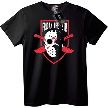 NOONEBRAND Тениска Friday the 13th Маска - L, Black