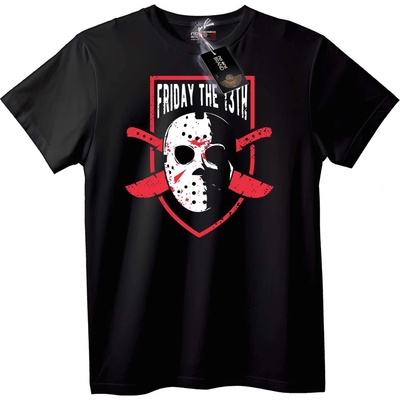 NOONEBRAND Тениска Friday the 13th Маска - L, Black