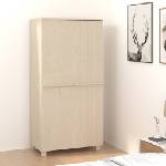 vidaXL Гардероб HAMAR, меденокафяв, 89x50x180 см, борово дърво масив (340480)