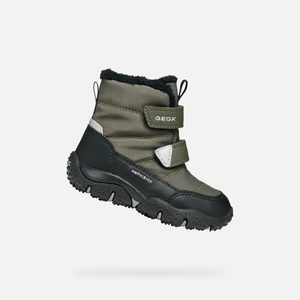 Geox Тъмно зелени детски зимни обувки Geox Baltic B ABX Geox | Zelen | Момчешки | 20