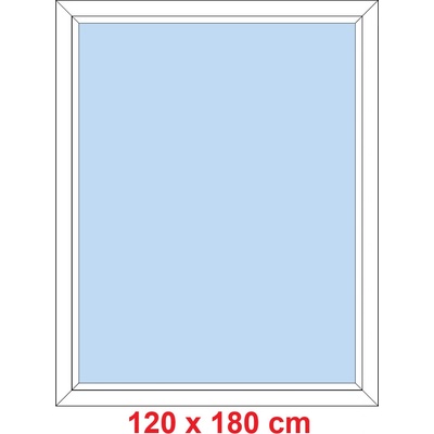 Soft Plastové okno 120x180 cm FIX neotevíravé Mahagon