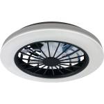 Polux Led димируемо таванно осветително тяло с вентилатор ghana led/24w/230v бяло/черно + дистанционно управление (sa2495)