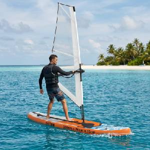 vidaXL Надуваем SUP борд с платно TRITON 330 x 76 x 15 см Синьо (42039139)