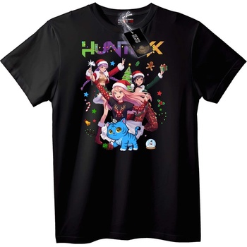NOONEBRAND Тениска Коледен Huntik Anime - M, Black