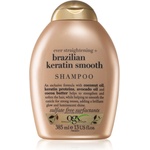 OGX Brazilian Keratin Smooth изглаждащ шампоан за блясък и мекота на косата 385ml