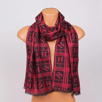 Image 1 of Мъжки шал в черно и червено