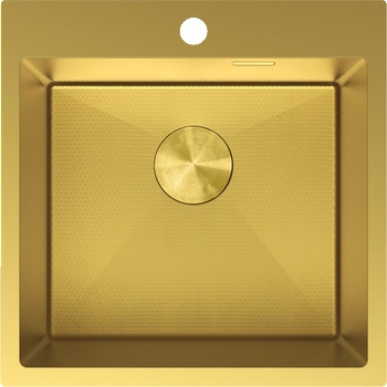 Mexen Solix стоманена кухненска мивка с 1 отделение 500 x 500 мм, златна HC (6407501000-55HC)