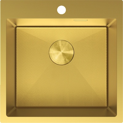 Mexen Solix стоманена кухненска мивка с 1 отделение 500 x 500 мм, златна HC (6407501000-55HC)