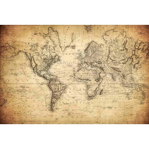 DIMEX ART Флизелинов фототапет карта от 1814 г. 375 x 250 см