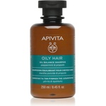 APIVITA Oily Hair Oil Balance Shampoo дълбоко почистващ шампоан за мазен скалп за подсилване и блясък на косата 250ml